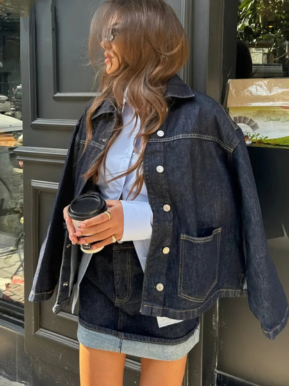 Ensemble veste jupe en jean
